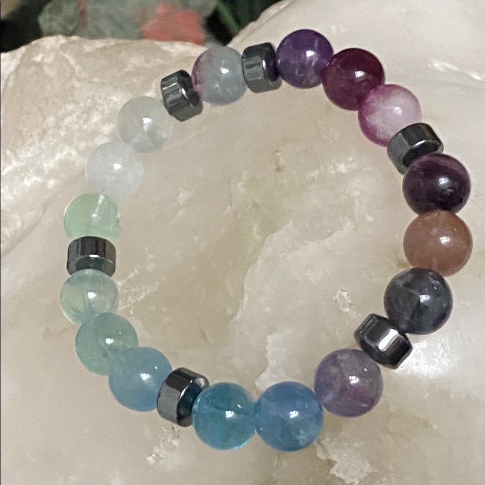 Rainbow Flourite 10mm Bracelet